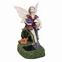 Purple Fairy Solar Garden Statue with Wings