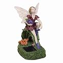 Purple Fairy Solar Garden Statue with Wings