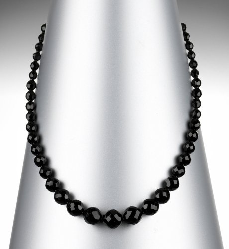 Jet Graduated Bead Necklace