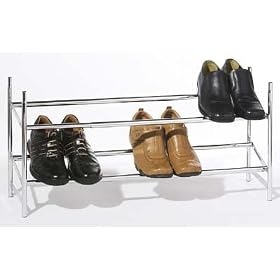 Chrome Extendable Shoe Rack