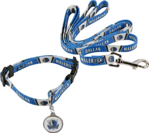 Dallas Mavericks Dog Collar & Leash Set