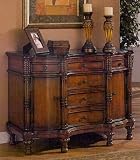 6 Drawer Cabinet With Black Marble Top