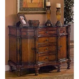 6 Drawer Cabinet With Black Marble Top by 