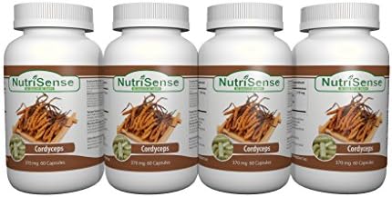 Nutrisense Cordyceps 370mg 60 capsules -4 Bottles