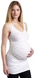 Ingrid & Isabel Women's Ruched Tank,White,1