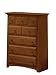 Baby : Five Drawer Chest In Mocha Finish