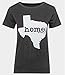 FANOVI Women's Short Sleeve Round Neck Letter Print Tee Texas Home State T-Shirt