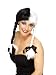 Halloween BLACK & WHITE PLAITS WIG Vampire Fancy Dress