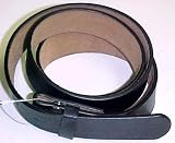 Black Bonded Leather Snap Belt For Buckles Strap