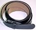 Black Bonded Leather Snap Belt For Buckles Strap