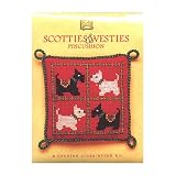 Textile Heritage Cross Stitch Pincushion Kit - Scotties and Westies