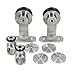 Best Choice Products 6.6 FT Modern Stainless Steel Interior Sliding Barn Wood Door Hardware Track Set