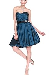 Sexy Sweetheart Knee Length Bubble Dress Taffeta Evening Dress/Homecoming Dress/Mother-of-the-Bride Dress  With a Sash 