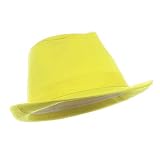Michael Jackson Yellow Cotton Fedora / Solid Cotton Fedora