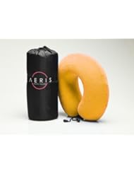 Home: Aeris Travel Neck Pillow -Best Memory Foam Neck Support Pillow for Sleeping with a Portable Bag -Relaxation Nap Cushion with a Luxury Orange Plush Velour Cover - For Plane,car,bus,train,home Use - Lifetime Free Replacement Guarantee