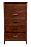 Modus Furniture NV9984 - Nevis 5 Drawer Chest (Spice)