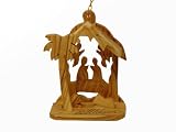 Olive Wood Nativity Ornament