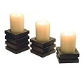 Set of 3 Pillar Candleholders - Java