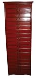 Asian Red Printer's Cabinet - wood