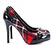 Pumps FEVER red tartan