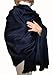 Great Gift Ideas Etc. Super Soft Baby Alpaca Wool Reversible Shawl Wrap Cape Deep Dark Blue Color