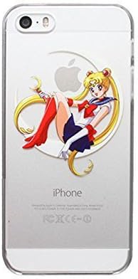 PBYE iPhone 5C Sailor Moon Character Clear Hard PC Back Case Cover for Apple iPhone 5C Xmas Gift
