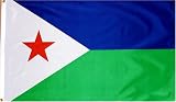 Djibouti National Country Flag - 3 foot by 5 foot Polyester (New)