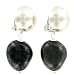 Antique Silver & Pebble Clip Ons