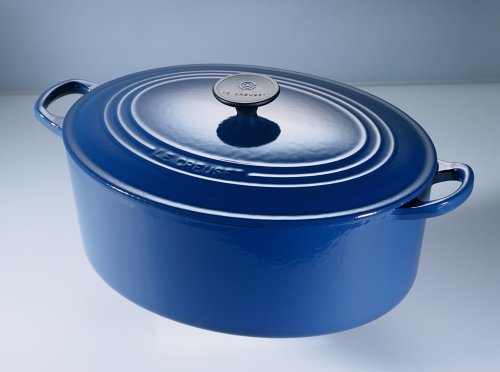 Le Creuset Bräter Tradition 31 cm, oval blau