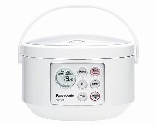 Panasonic SR-YB05P 3-Cup Rice Cooker/Warmer with Advanced Fuzzy Logic Technology, White/Silver