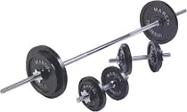 MARCY 50KG BARBELL & DUMBELL WEIGHT SET