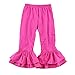 Wennikids Solid Color Knit Cotton Baby Girl Ruffle Pants