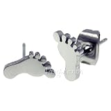 Pair Of Feet Stud Earrings