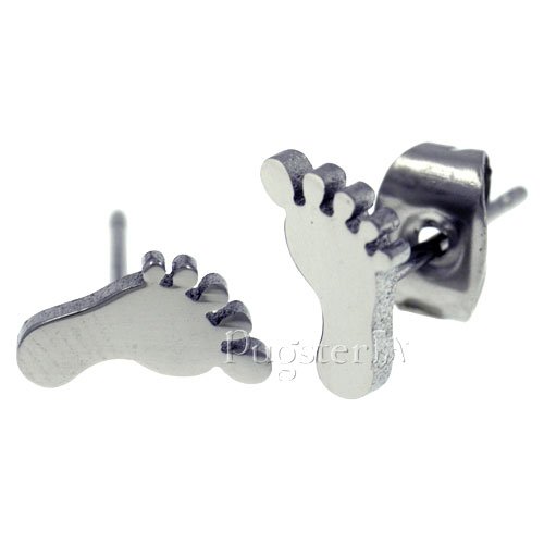 Pair Of Feet Stud Earrings