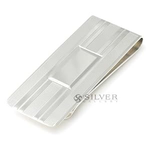 Sterling Silver Classic Engine Turned Money Clip