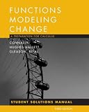Functions Modeling Change, Student Solutions Manual: A Preparation for Calculus