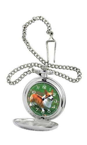 American Kennel Club Men's D1612 Pembroke Welsh Corgi Pocket Watch with Chain