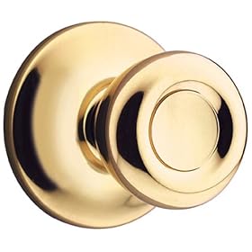 Kwikset 200T 3 CP Tylo Hall/Closet Knob, Polished Brass