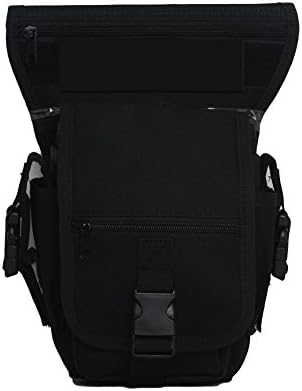 OUTDOORCHASER Drop Leg Bag Motorcycle Outdoor Bike Cycling Thigh Pack Waist Belt Tactical Bag Multi-purpose Black