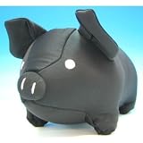 プチビーズのぬいぐるみの仲間たち　ブタのぬいぐるみ　「クロプー太」　ジャンボの画像