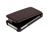 IO Crest iPhone 4 Genuine Leather Flip Case (Brown)