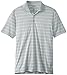 adidas Golf Men's Puremotion 2 Color Stripe Jersey Polo, Light Onix/White, X-Large