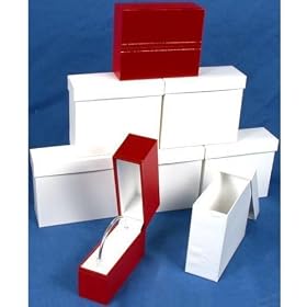 6 Bangle Bracelet Boxes Red Leather Gift Display Box