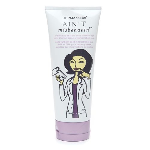 DERMAdoctor Ain't Misbehavin' Medicated AHA BHA Acne Cleanser 7 oz (210 ml)
