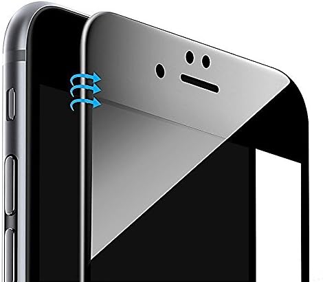 iPhone 7 Plus Screen Protector, Petrelstore Full-Cover Tempered Glass Curved, Anti-Fingerprint HD Screen Protector for iPhone 7 Plus Black