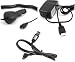 Samsung i607 BlackJack Accessory Bundle - Car Charger + Home Travel AC Charger + USB Data Cable + Free Stars Stripes Silicone Wristband