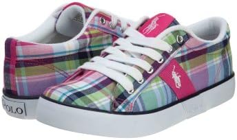Polo by Ralph Lauren Giles Sneaker (Toddler/Little Kid/Big Kid),Pink Multi Plaid,6.5 M US Big Kid