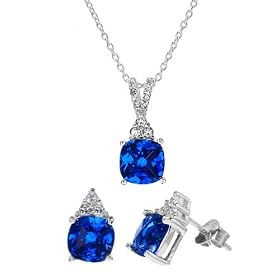 Gift Set: Millie's Synthetic Sapphire Jewelry Set by