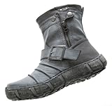 Designer Stiefeletten Damen Winter Knöchel Schuhe gefüttert Hell Grau Gr. 37