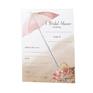 Click to buy Maine Wedding Venues: Beach Umbrella Bridal Shower Invitations from Amazon!